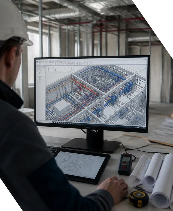Создание BIM модели инженерных сетей для объектов в Курганинске